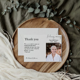 Foto Beerdigung Feier des Lebens Dankeschön Karte