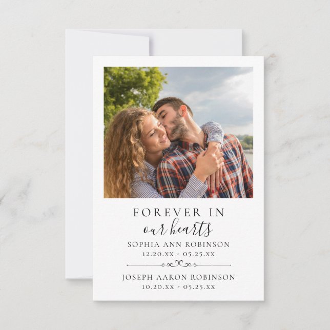 Foto-Beerdigungskarte (Vorderseite)