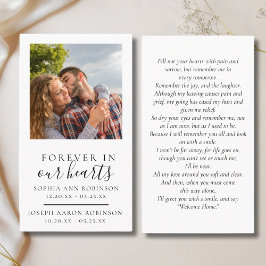 Foto-Beerdigungskarte Visitenkarte