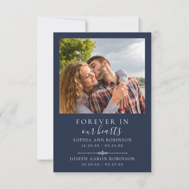 Foto-Begräbniskarte (Vorderseite)