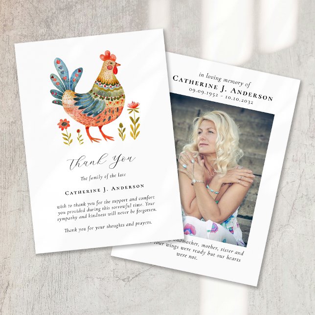 Foto-Beileid-Beerdigung Gedenkstätte für Hühner Dankeskarte (Von Creator hochgeladen)