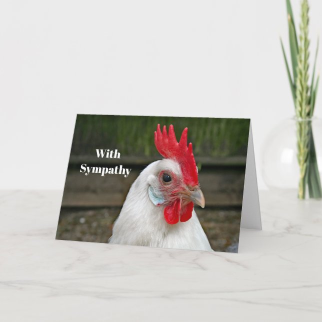 Foto-Beileid für Hühnerweißköpfe Karte (Vorderseite)