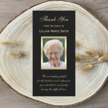 Foto Beileid Memorial Vielen Dank Foto-Karte