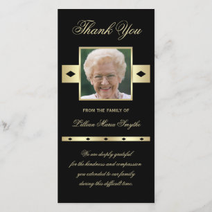 Foto Beileid Memorial Vielen Dank Foto-Karte Schwa Dankeskarte