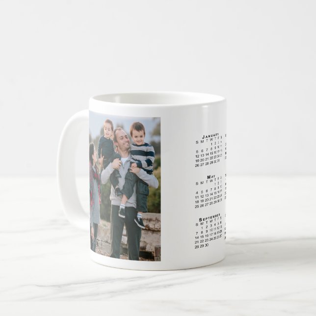 Foto benutzerdefiniert 2025-Kalender hinzufügen Kaffeetasse (Vorderseite Links)