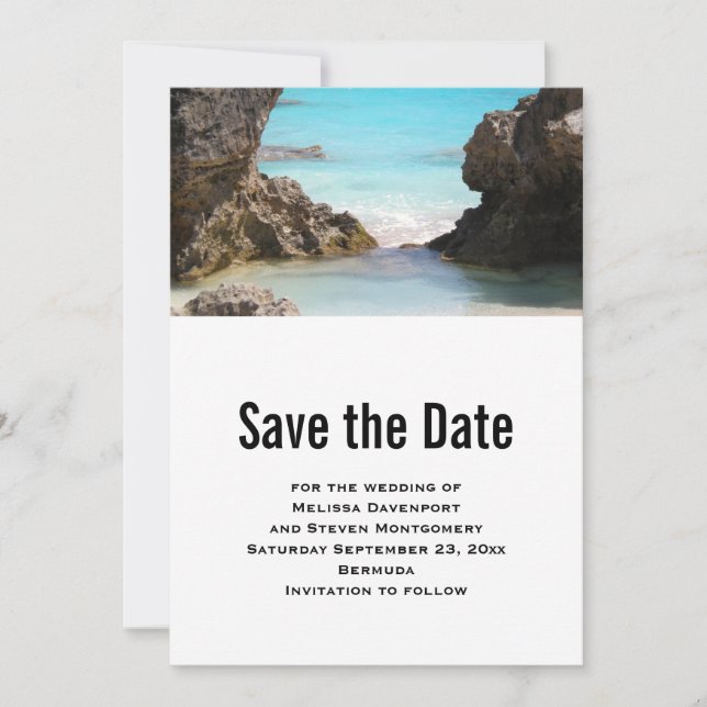 Foto Bermuda Coast & Tropical Sea Save The Date (Vorderseite)