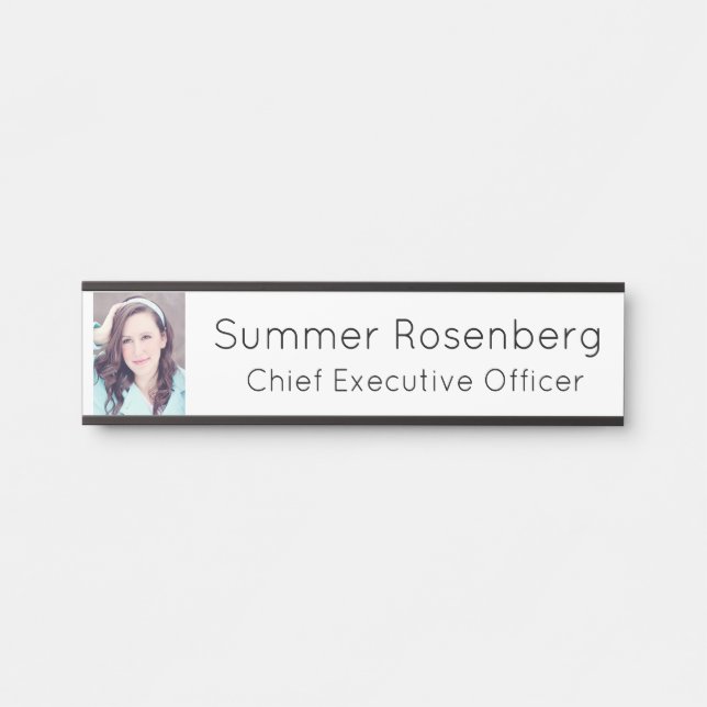 Foto Beruflich Name Plate Tür Zeichen Türschild (Vorderseite )
