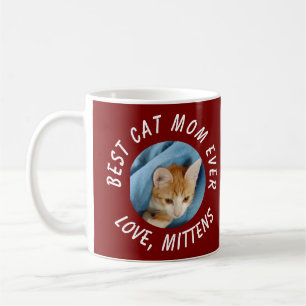 Foto Beste Katze Mama je benutzerdefinierten Name  Kaffeetasse