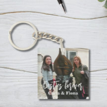 Foto Besties Best Friends Acrylic Square Schlüssel