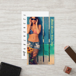 Foto Bikini Barista Drive-Thru USA Flag Anpassen Treuekarte