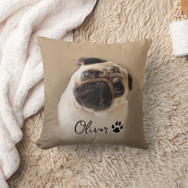 Foto-Bild des personalisierten Mops Kissen (Decke)