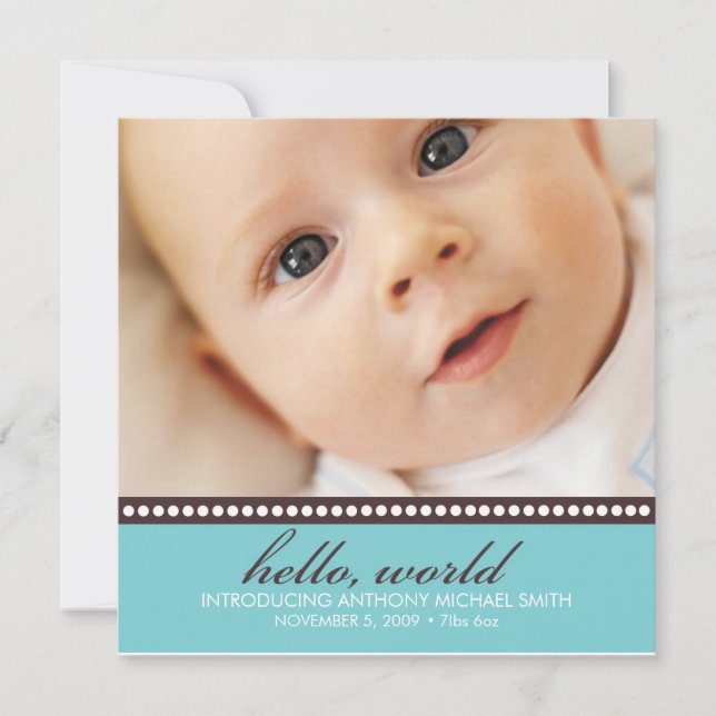 Foto Birth Ankündigung (Vorderseite)