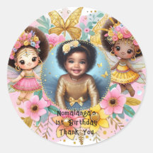Foto Birthday Little Black Fairy African Pink