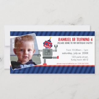 FOTO BIRTHDAY PARTY INVITE :: Roboter tanzen 3L