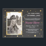 Foto Birthday Vintag Chalk Einladung Frauen 50. 60<br><div class="desc">Fügen Sie Ihr Foto zu diesem Vintagen Chalk laden. Erhöhe jedes Alter. Rückdruck im Lieferumfang enthalten.</div>