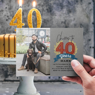 Foto bis 40 Jahre Einladung