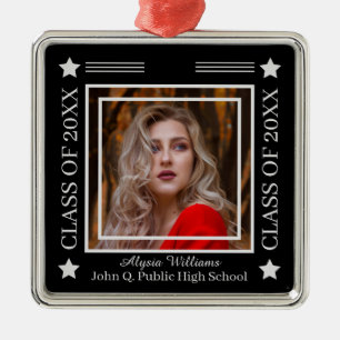 Foto Black   Graue Klasse des Abschlusses 2023 Ornament Aus Metall
