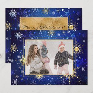 Foto Blau Gold Schneeflocke Weihnachten Xmas Urlau