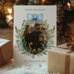 Foto Blaue Schleife Botanische Familie Weihnachten