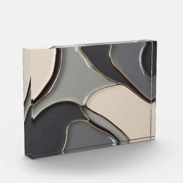 Foto-Block in stilvoller abstrakter Grafik Fotoblock (Links)