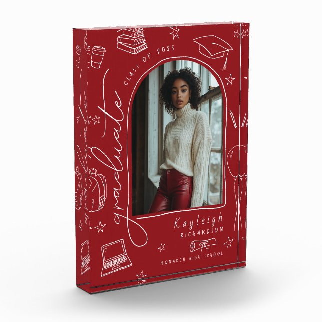 Foto-Blockblock für den handgezogenen Abschluss mi Fotoblock (Links)