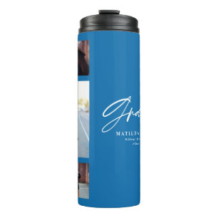 Foto Blue Abschluss Drehbuch modern elegant Thermosbecher