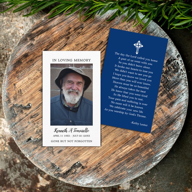 Foto Blue Card: Einfache Beerdigung-Gedenkkarte Visitenkarte (Von Creator hochgeladen)