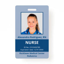 Foto Blue Medical ID für benutzerdefinierte Mitarb