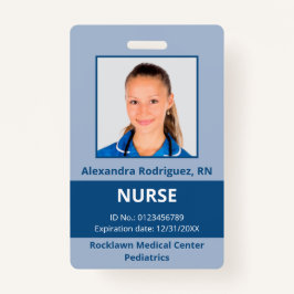Foto Blue Medical ID für benutzerdefinierte Mitarb Ausweis