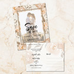Foto-Blumenhochzeit speichert das Datum Ankündigungspostkarte<br><div class="desc">Bei Hochzeiten sichern Sie die Postkarten mit Ihrem Foto, eleganten Wasserfarbenfall-Blume und Blätter und Ihren Details in schicken Schriften. Achten Sie darauf, Ihre Bestellung zu verdoppeln, bevor Sie sie Ihrem Warenkorb hinzufügen, da das, was Sie auf dem Bildschirm sehen, ist, was gedruckt wird. Der Live-Design-Service kann Ihnen bei Bedarf helfen,...</div>