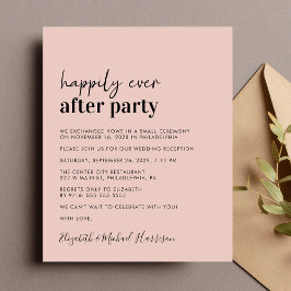 Foto Blush Hochzeitsempfang Einladung