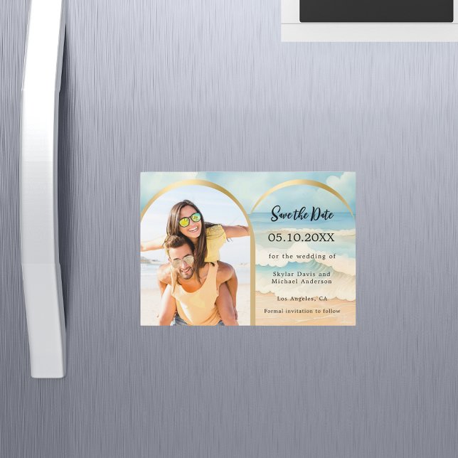 Foto Bogen Beach Hochzeit Rettete den Dage Magnete (Von Creator hochgeladen)