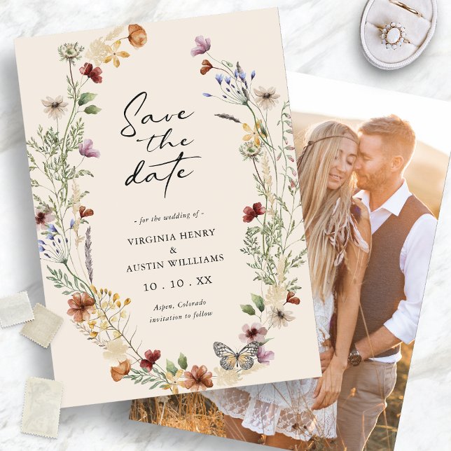 Foto Boho Floral Save The Date (Photo Boho Floral Save The Date
)