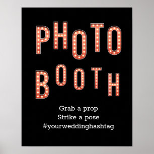 Foto Booth Marquee Letters Wedding Sign Poster
