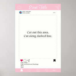 Foto Booth Prop Frame Poster Social Media Design