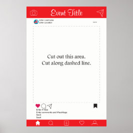 Foto Booth Prop Frame Poster Social Media Design