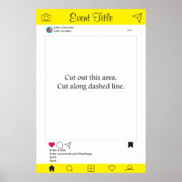 Foto Booth Prop Frame Poster Social Media Design