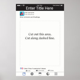 Foto Booth Prop Frame Social Media Design Poster