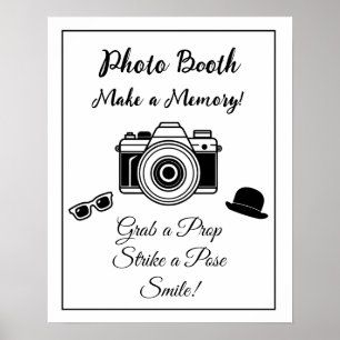 Foto Booth Sign for Wedding Poster