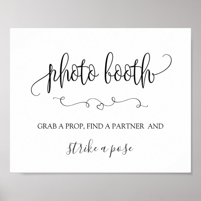 Foto Booth Sign Poster (Vorne)