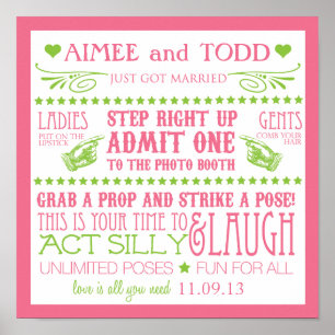 Foto Booth Signage Poster