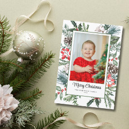 Foto Botanischer Rahmen Frohe Weihnachten