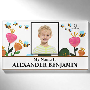 Foto Boy Girl Child Son Daughter Namenschild