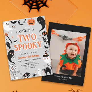 Foto Boy Halloween 2. Geburtstag Einladung