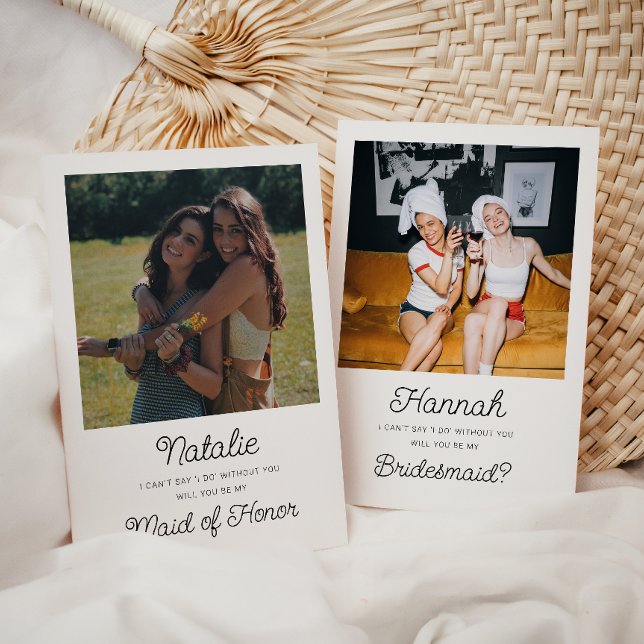 Foto Bridesmaid Vorschlag Faltkarte Karte (Bridesmaid Proposal Card Photo)