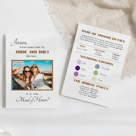 Foto Bridesmaid Vorschlagskarte Einladung