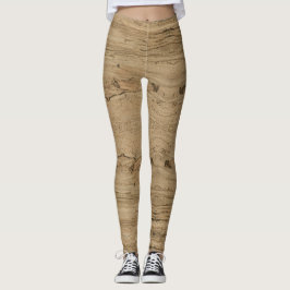 Foto Brown Natural Striping Muster Leggings