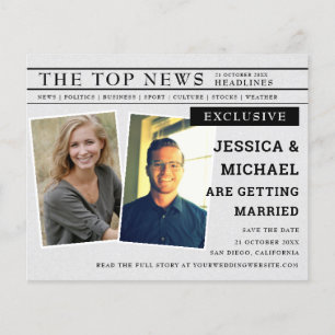 Foto "Budget Fun Newspaper Headline" Save the Date