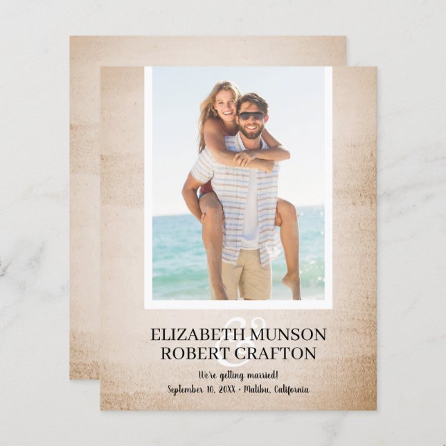 Foto Budget Hochzeit speichern Datum (Vorne/Hinten)