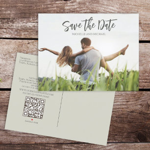 Foto Budget Moderne Hochzeiten speichern den QR-Co Ankündigungspostkarte
